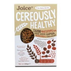 Joice Cereously Healthy Δημητριακά με Ταχίνι ολικής άλεσης, Κανέλα, Φουντούκια