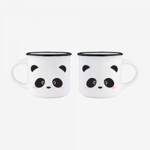 set 2 espresso mugs - panda