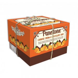 Panetonne disaronno με κρέμα πορτοκαλιού & κομμάτια σοκολάτας
