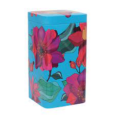 Μεταλλικό κουτί Poppy tin τυρκουάζ 500γρ