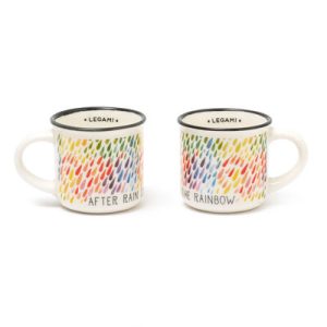 set 2 espresso mugs -rainbow